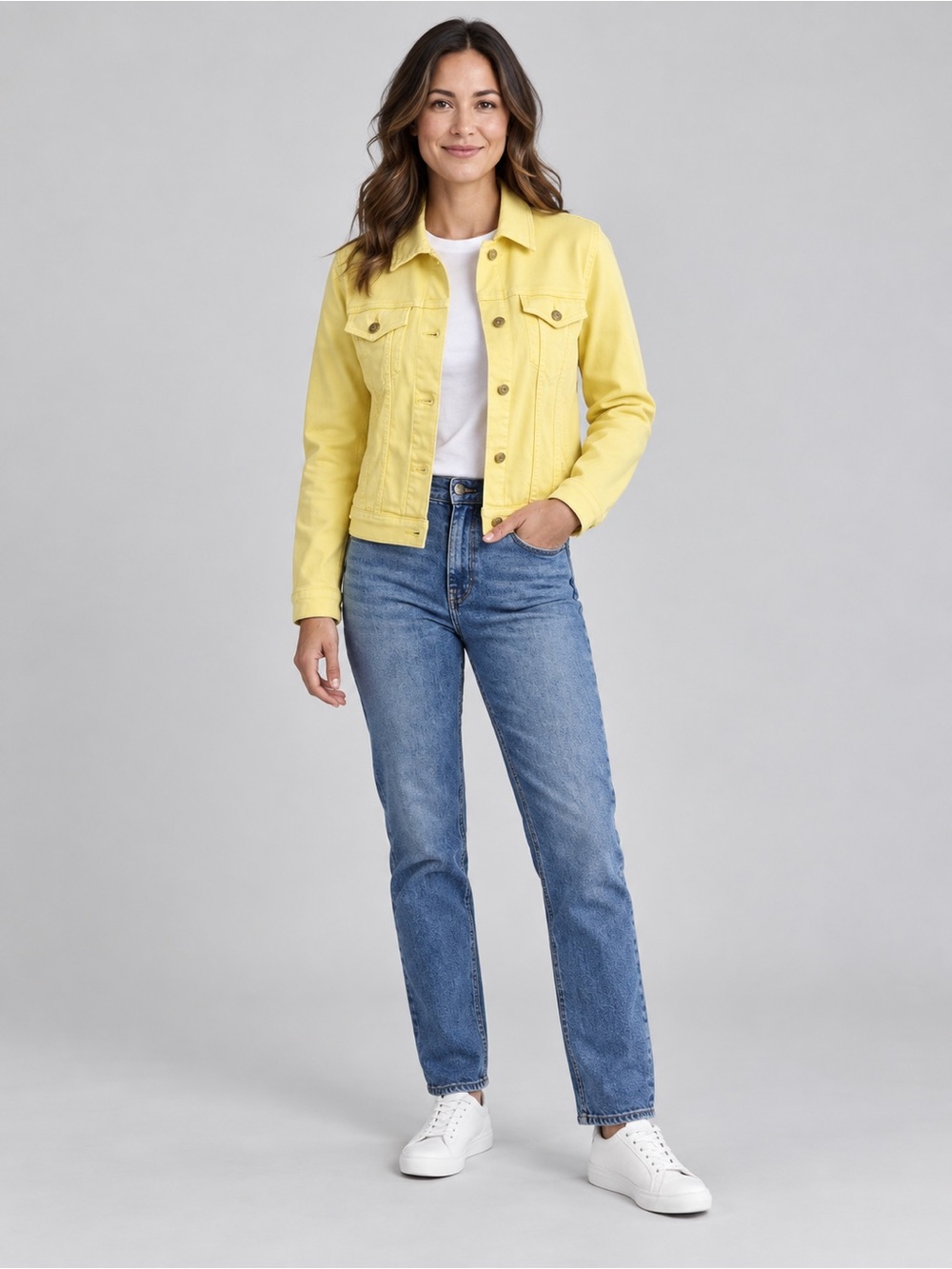 Michael Kors Lemon Yellow Denim Jacket Size M NWT
